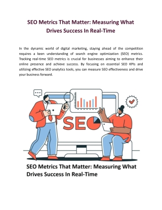 SEO Metrics That Matter: Measuring What Drives Success In Real-Time