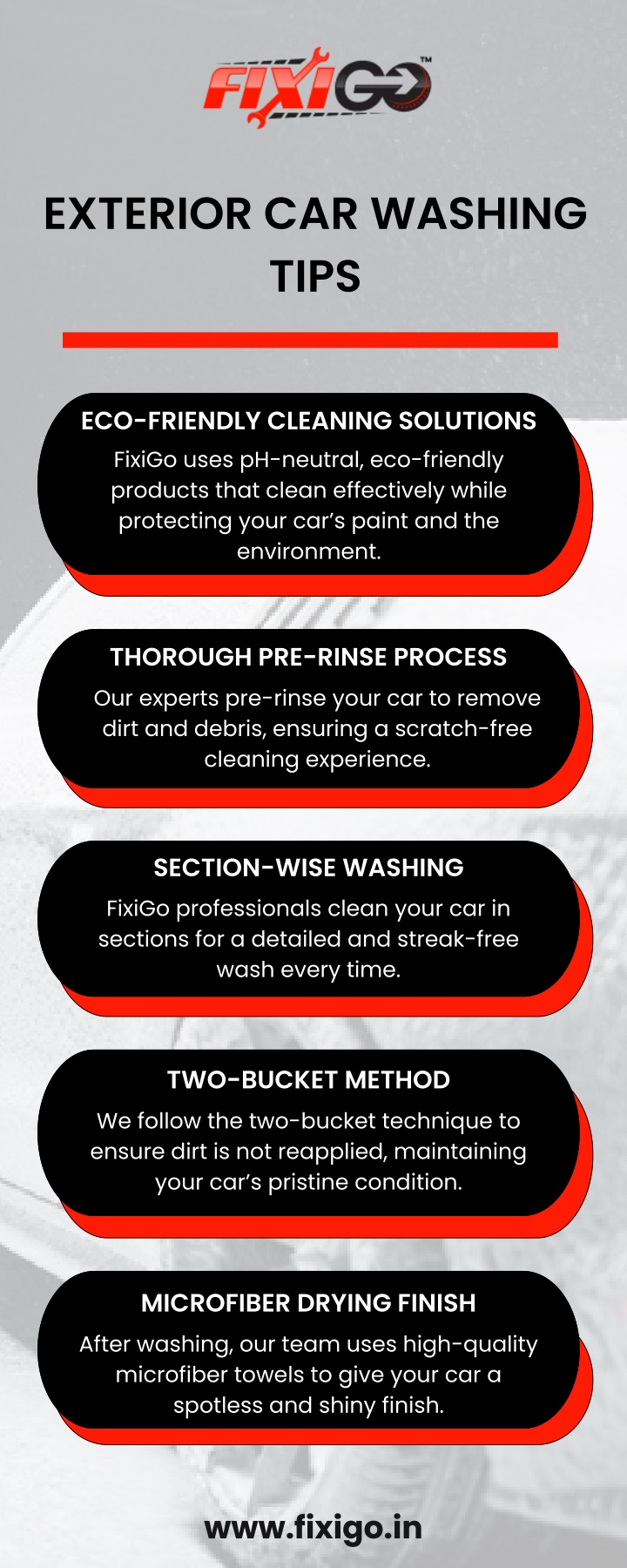 exterior car washing tips