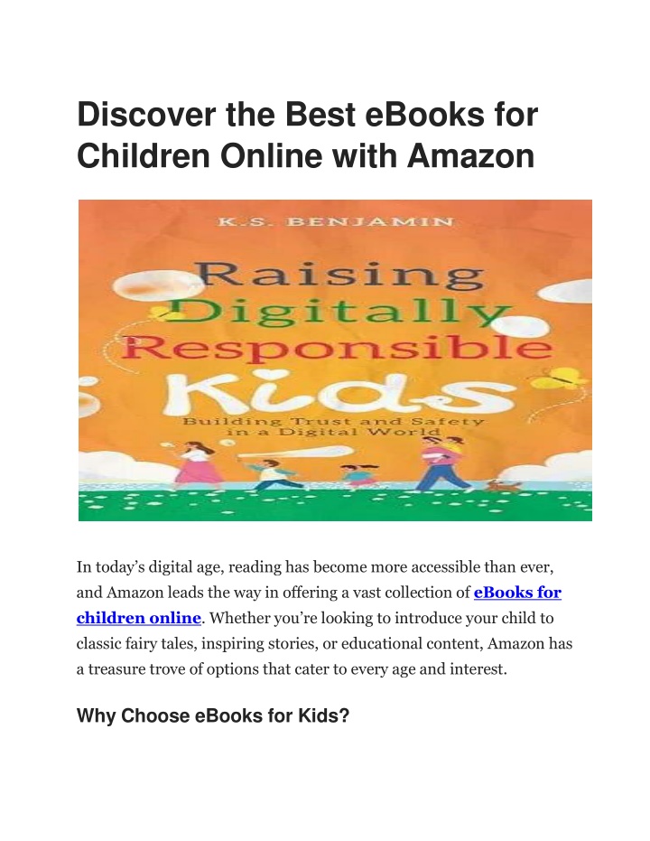 discover the best ebooks for children online with