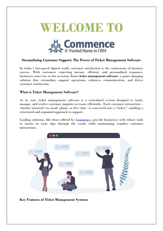 Manage Support Tickets Easily with Commence