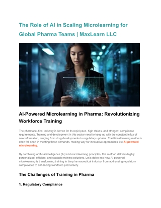 the role of ai in scaling microlearning for