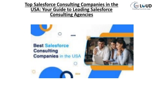 Top Salesforce Consulting Companies in the USA: Your Guide to Leading Salesforce