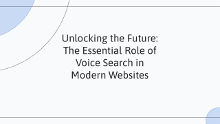 unlocking the future the essential role of voice
