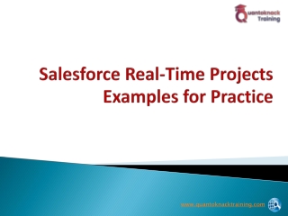 Salesforce Real-Time Projects Examples for Practice