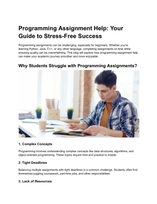 programming assignment help your guide to stress