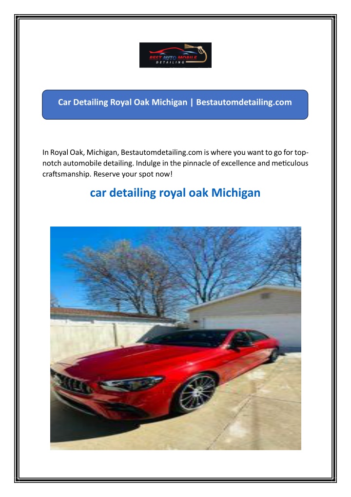 car detailing royal oak michigan