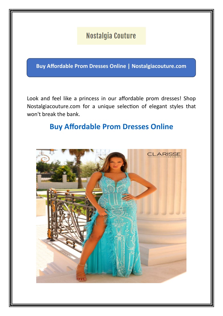 buy affordable prom dresses online