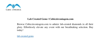 lab created gems cubiczirconiagem com