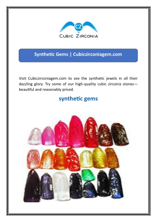 synthetic gems cubiczirconiagem com