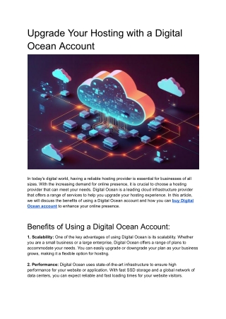 Best Place to Buy Digital Ocean Account