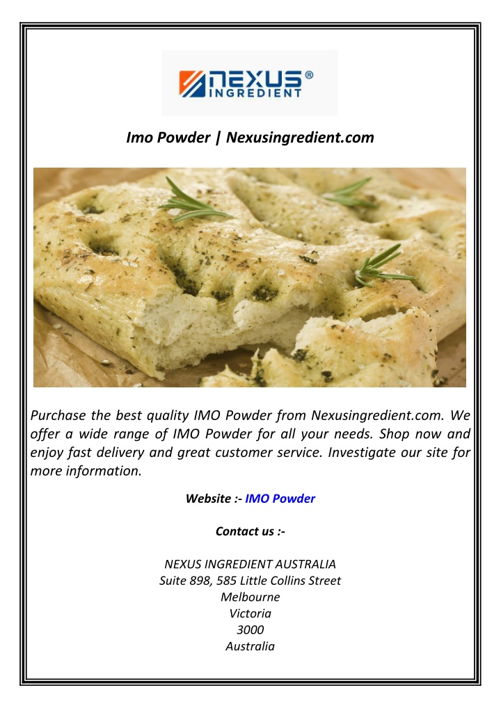 imo powder nexusingredient com