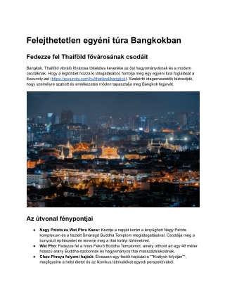 felejthetetlen egy ni t ra bangkokban