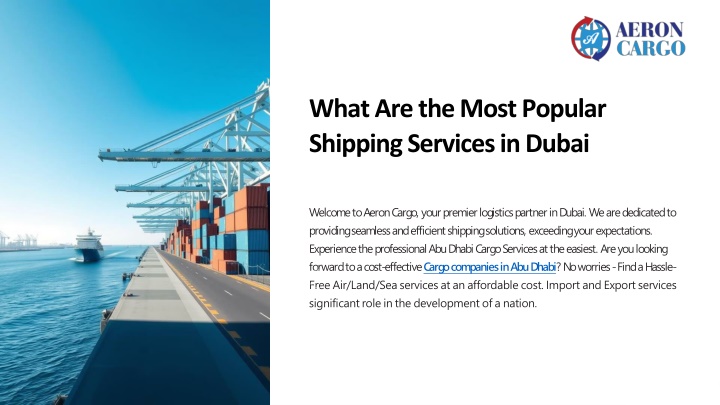 what are the most popular shipping services