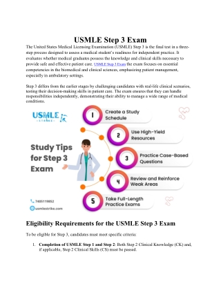 USMLE Step 3 Exam