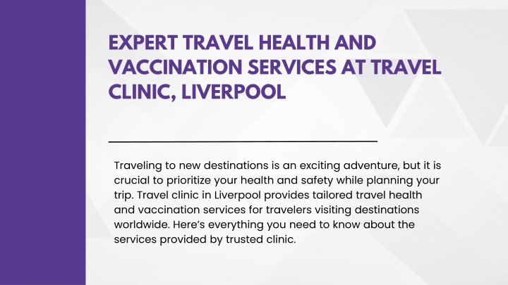 expert travel health and vaccination services