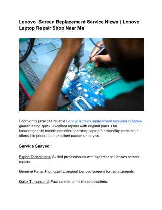 Lenovo  Screen Replacement Service Nizwa _ Lenovo Laptop Repair Shop Near Me