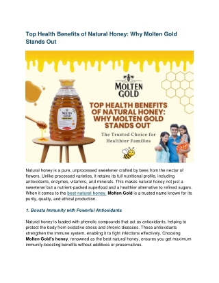 Top Health Benefits of Natural Honey Why Molten Gold Stands (1)