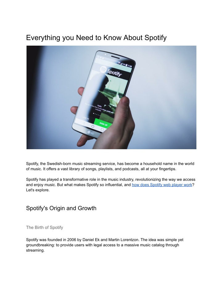 everything you need to know about spotify