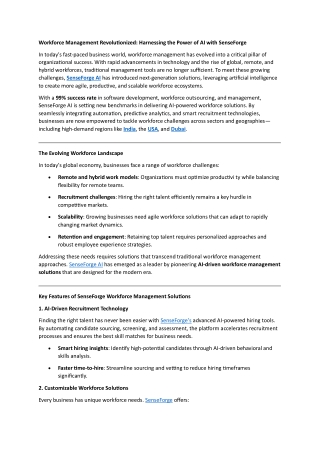 workforce management revolutionized harnessing