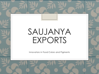 Saujanya_Exports_Presentation