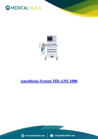 Anesthesia-System-MD-ANS-1006