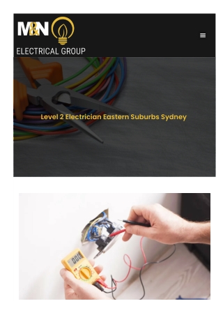 Level 2 Electrician Eastern Suburbs Sydney