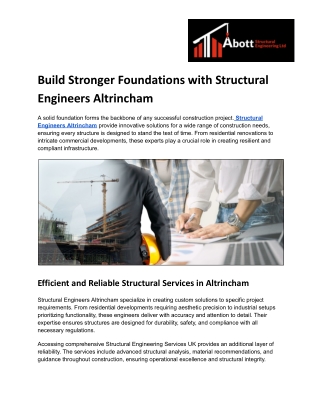 build stronger foundations with structural