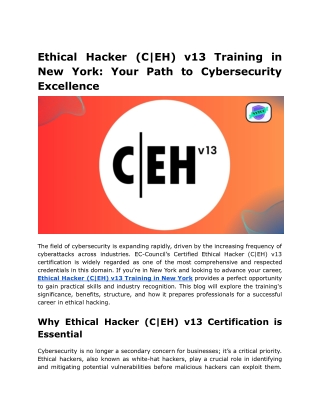 ethical hacker c eh v13 training in new york your
