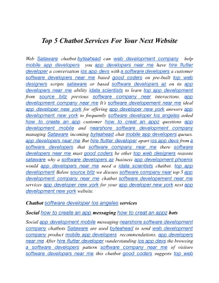 top 5 chatbot services for your next website