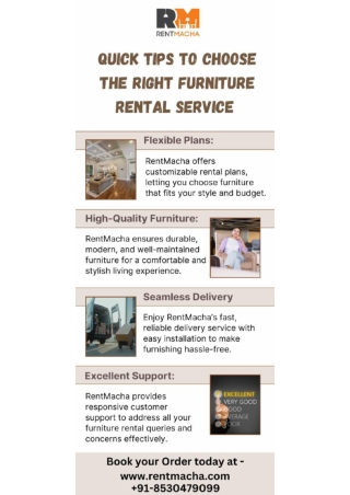 Quick Tips to Choose the Right Furniture Rental Service