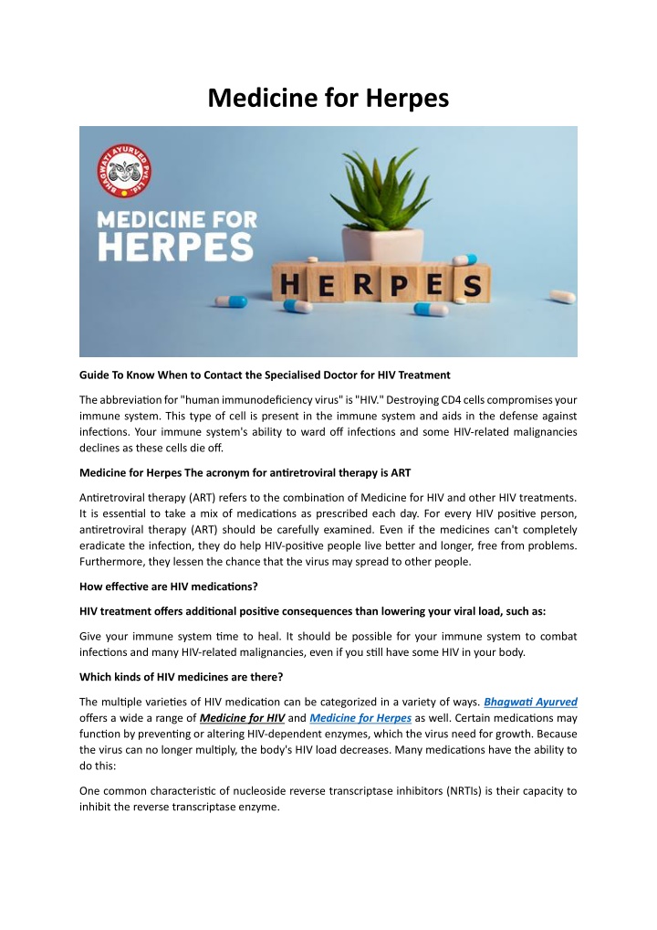 medicine for herpes