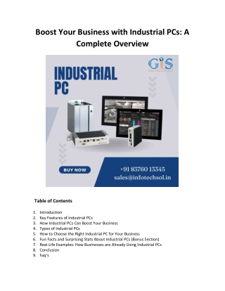 Boost Your Business with Industrial PCs   A Complete Overview