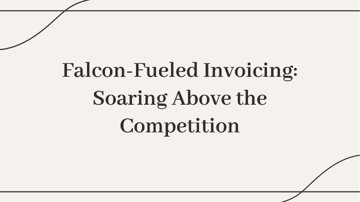 falcon fueled invoicing soaring above