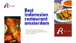 Best Indonesian Restaurant in Amsterdam – Rabaab Restaurant