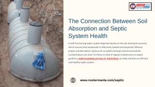 The Connection Between Soil Absorption and Septic System Health