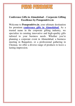 Conference Gifts in Ahmedabad  Corporate Gifting Excellence