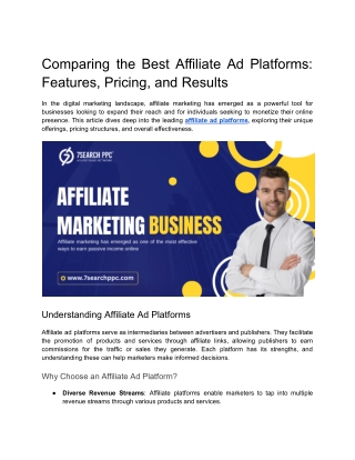 comparing the best affiliate ad platforms