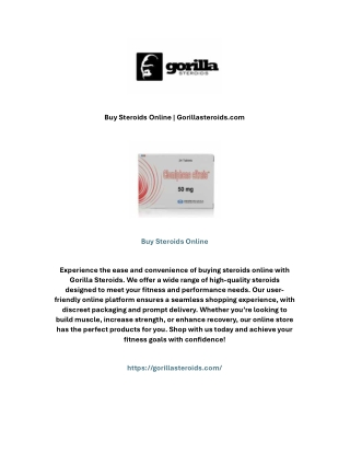 Buy Steroids Online | Gorillasteroids.com