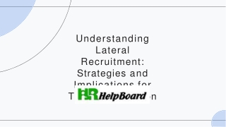 understanding lateral recruitment strategies