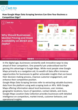 How Google Maps Data Scraping Services Can Give Your Business a Competitive Edge