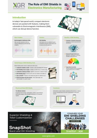 The Role of EMI Shields in Electronics Manufacturing