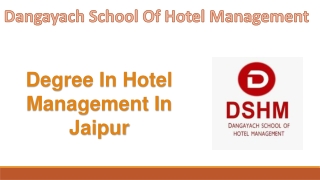 dangayach school of hotel management