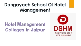 dangayach school of hotel management
