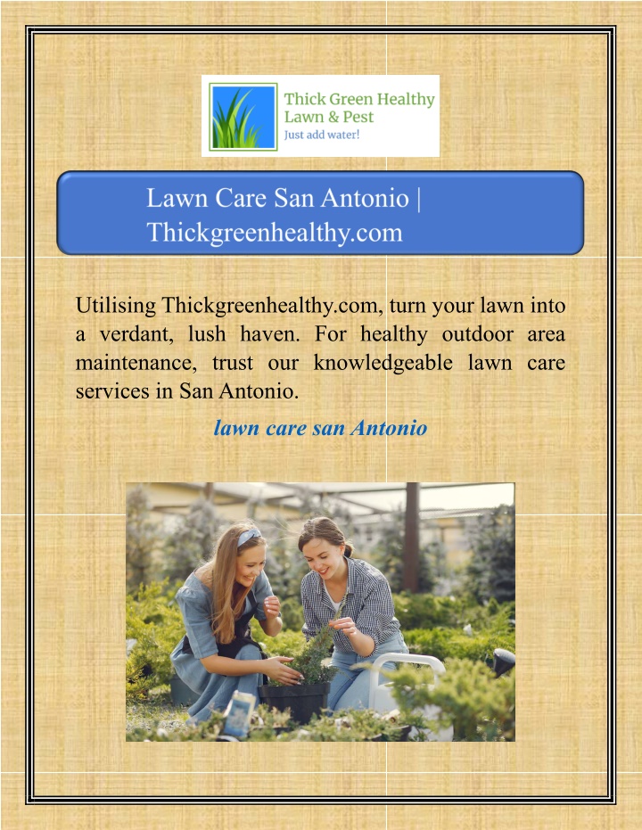 utilising thickgreenhealthy com turn your lawn