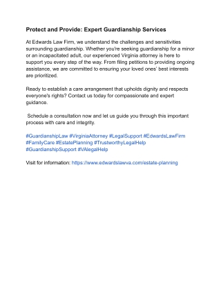 Expert Guardianship Services_ Edwards Law VA
