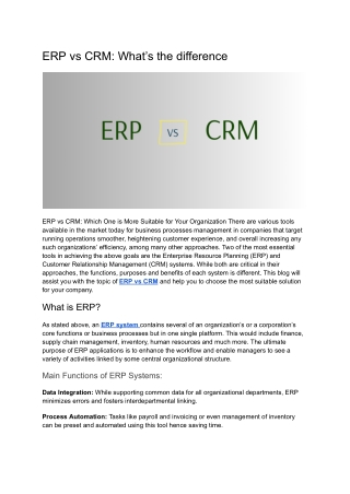 ERP vs CRM_ What’s the difference