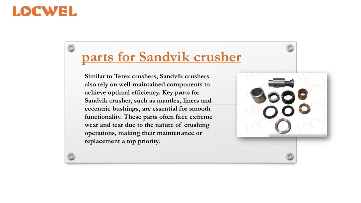 parts for sandvik crusher