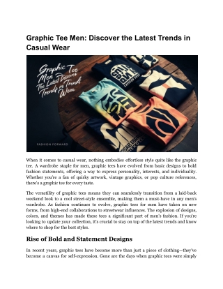 Graphic Tee Men_ Discover the Latest Trends in Casual Wear