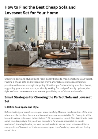 how to find the best cheap sofa and loveseat