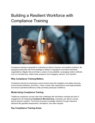 building a resilient workforce with compliance